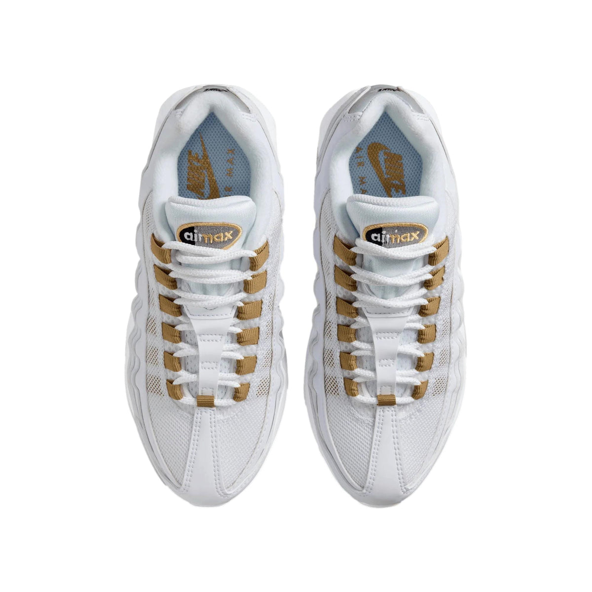 Nike Air Max 95 BB LTR White / Metallic Gold - Black II4130-102 Grade-School