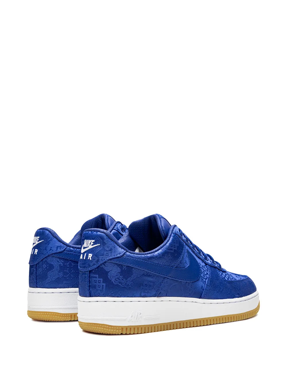 Nike X Clot Air Force 1 Prm Blue Silk Sneakers