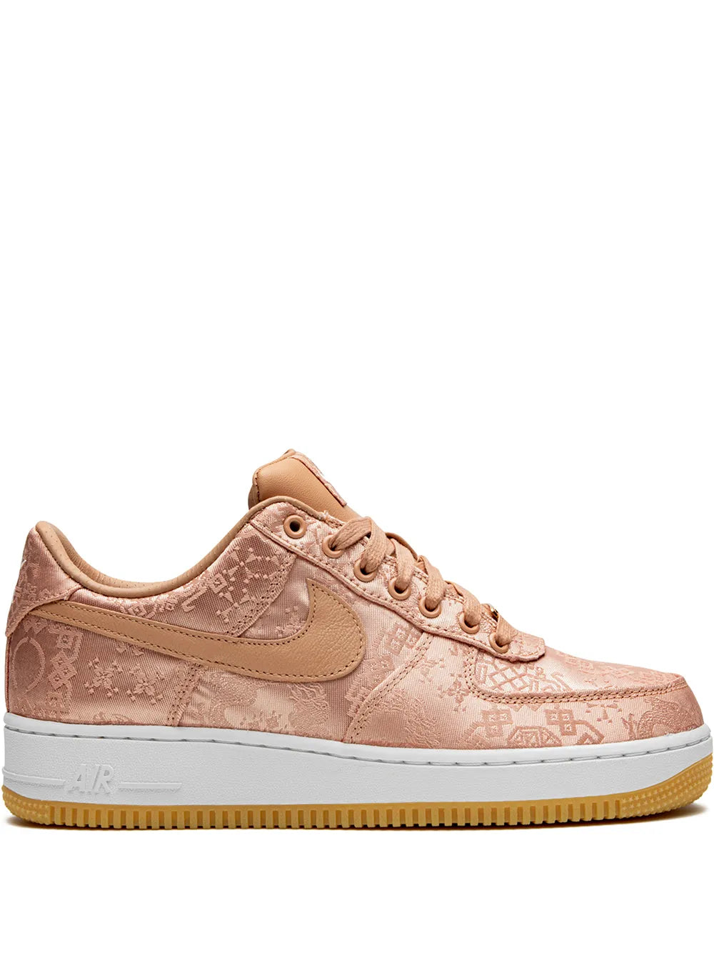 Nike X Clot Air Force 1 Prm Rose Gold Silk Sneakers