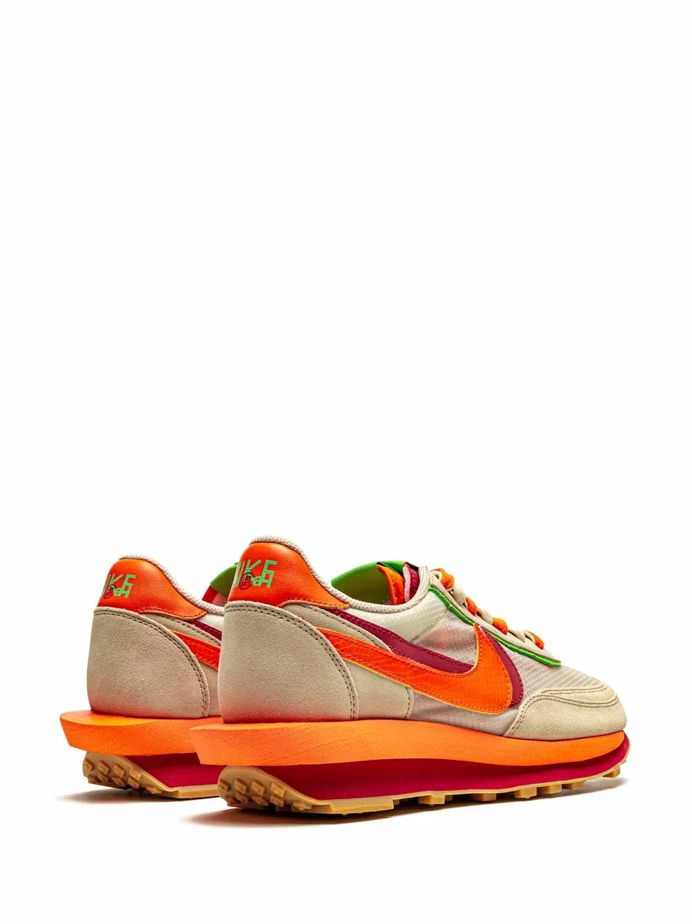 Nike X Sacai X Clot Ldwaffle Net Orange Blaze Sneakers