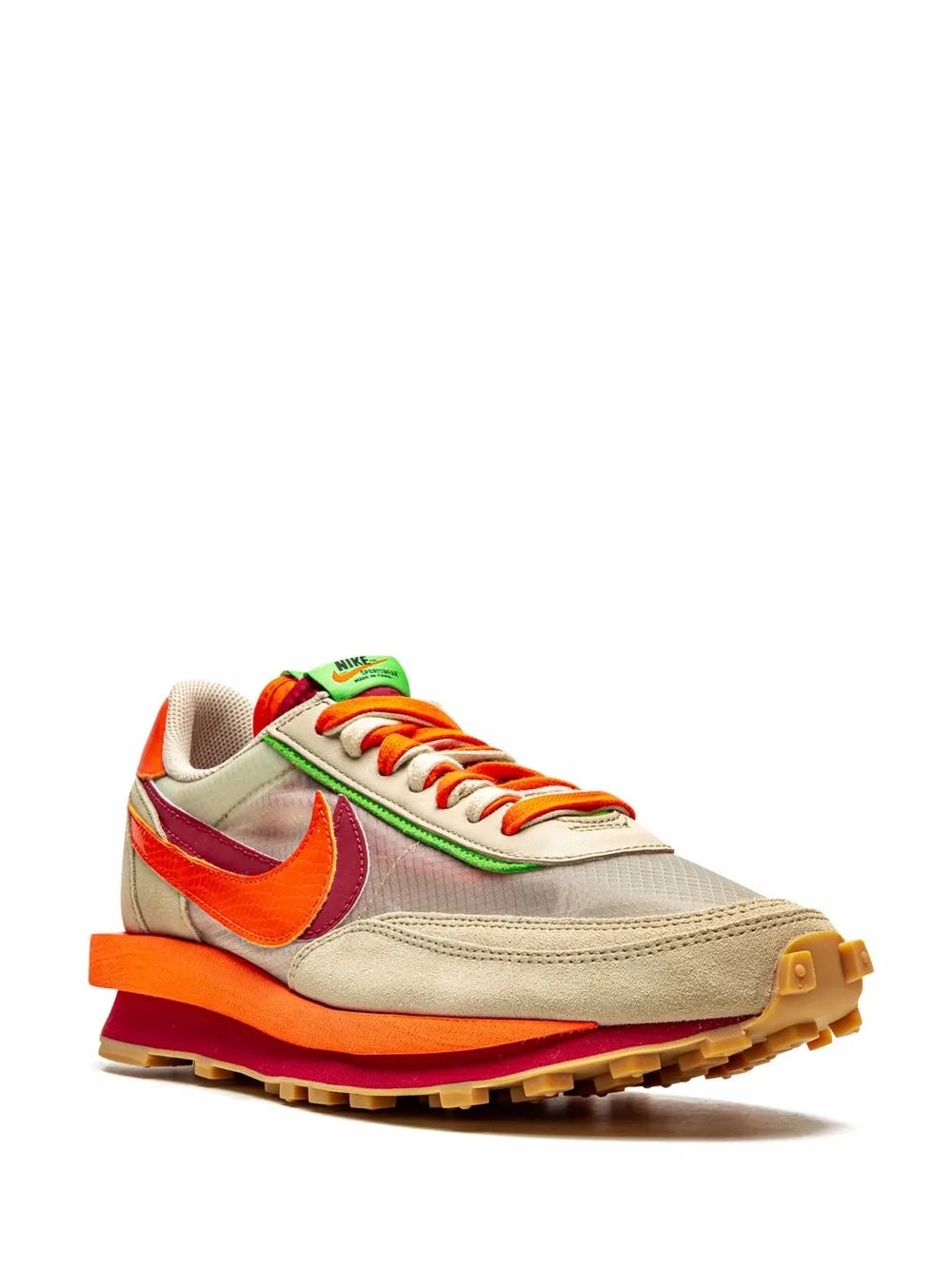 Nike X Sacai X Clot Ldwaffle Net Orange Blaze Sneakers