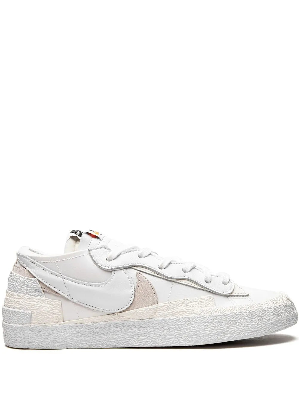 Nike X Sacai Blazer Low White Patent Leather Sneakers