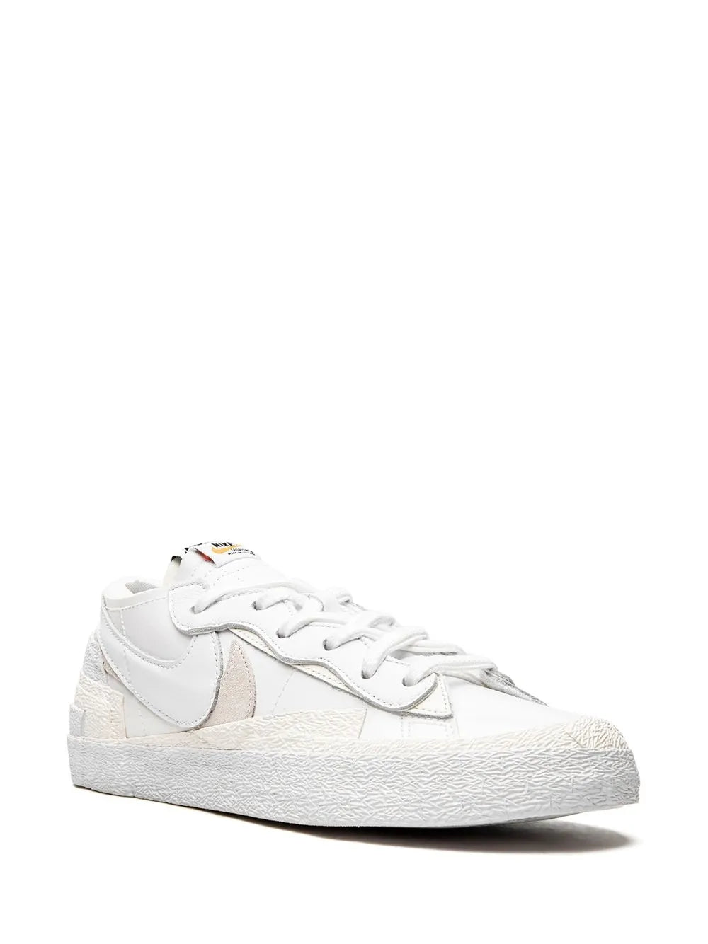 Nike X Sacai Blazer Low White Patent Leather Sneakers