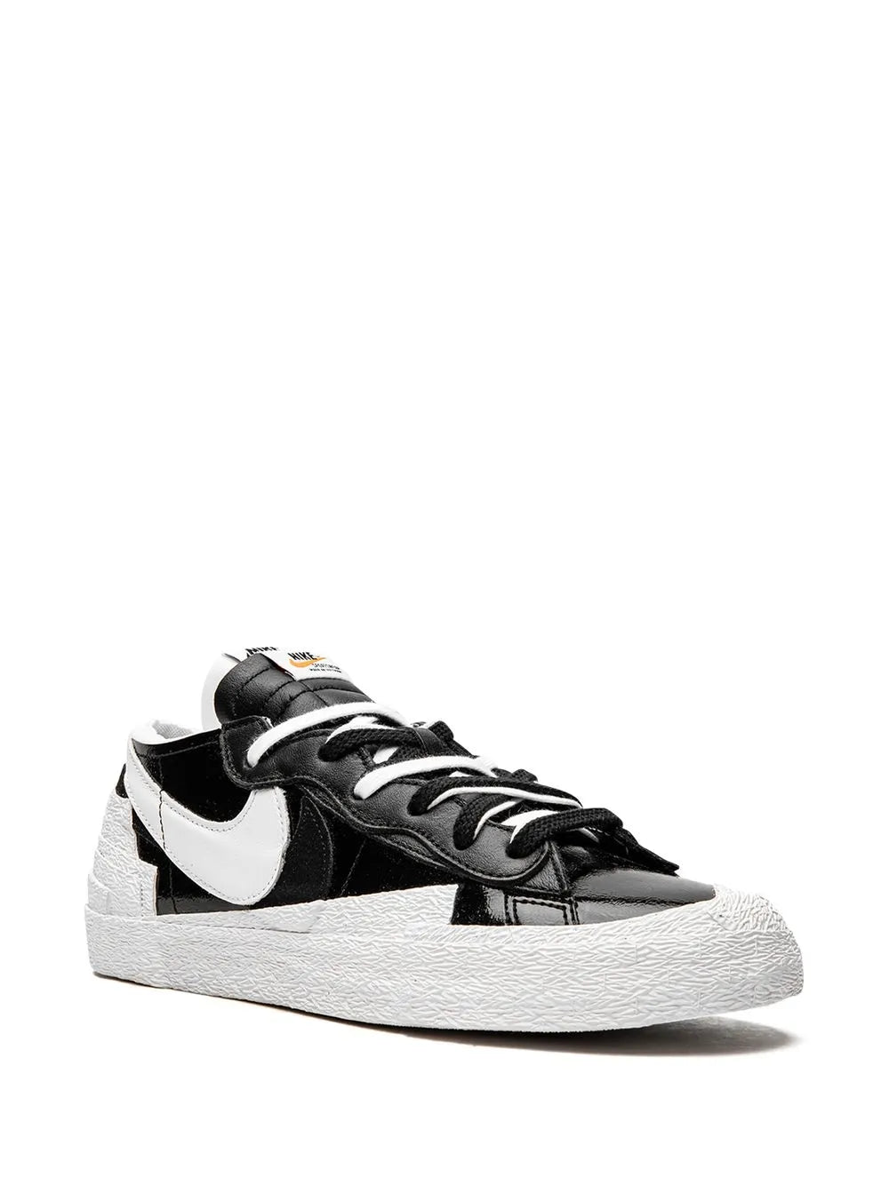 Nike X Sacai Blazer Low Black Patent Leather Sneakers