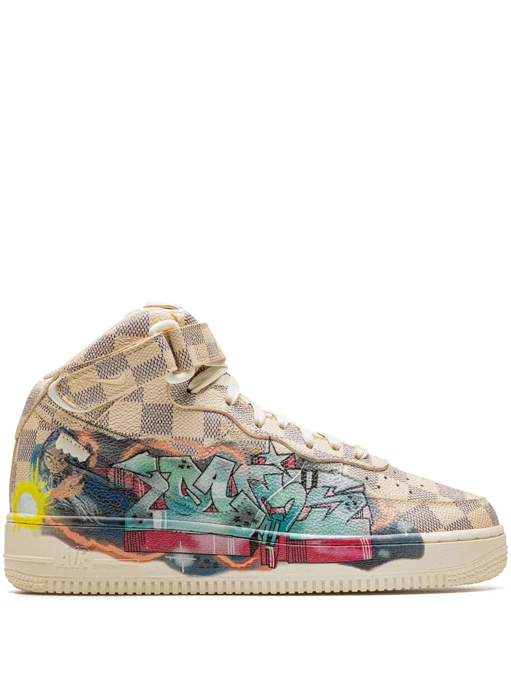 Nike X Louis Vuitton Air Force 1 Mid Virgil Abloh - Graffiti Sneakers