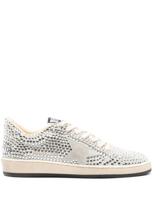 Golden Goose Ball Star Rhinestone -Embellished Suede