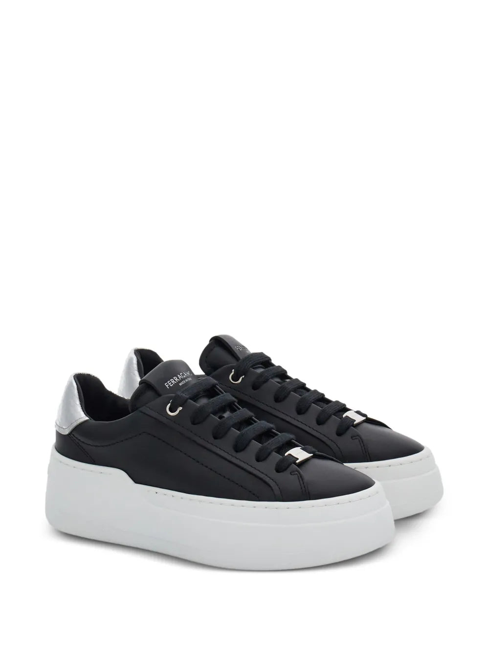 Ferragamo Logo-Patch Leather