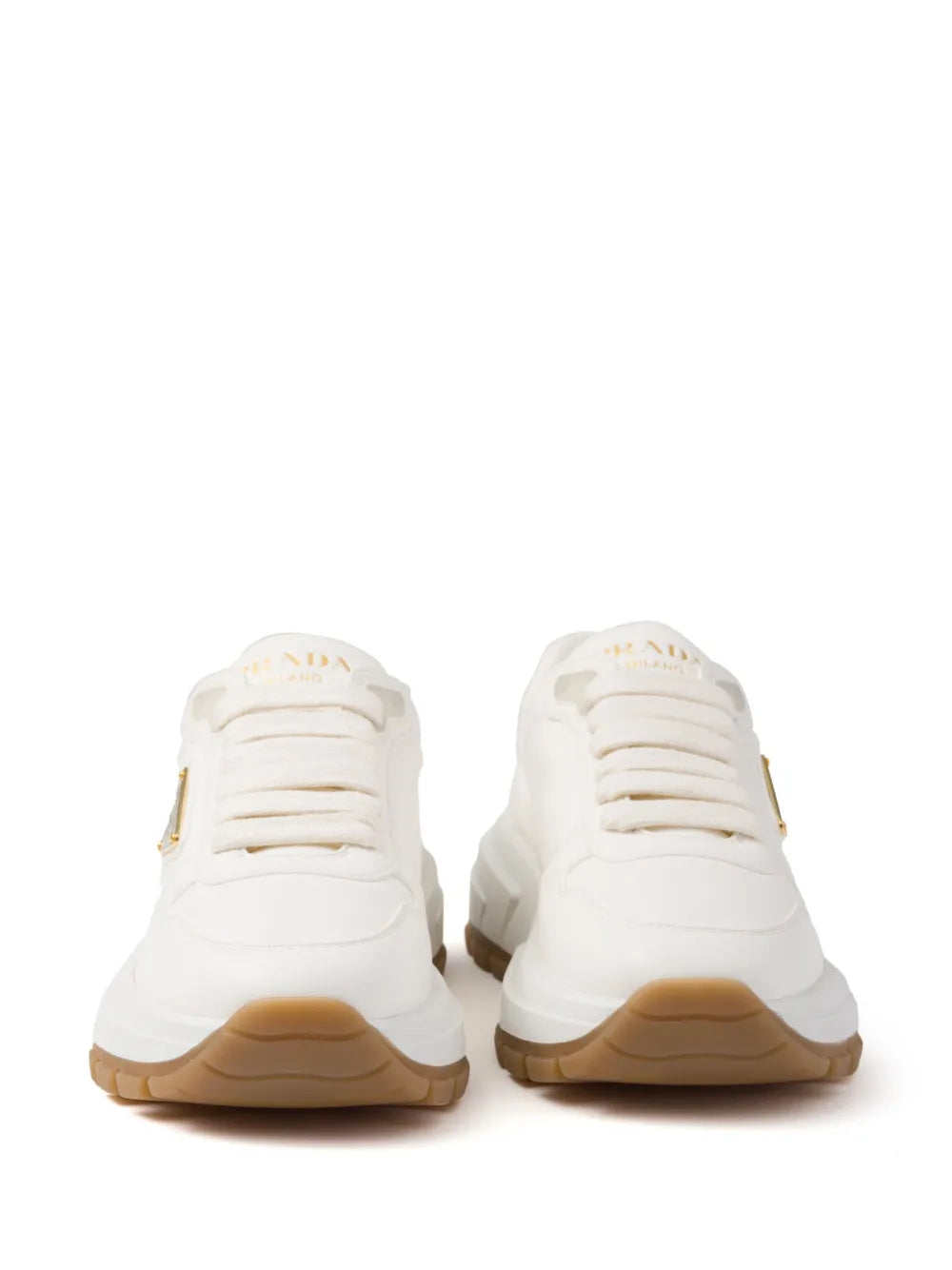 Prada Triangle-Logo Leather