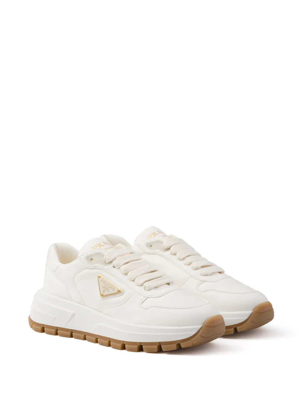 Prada Triangle-Logo Leather