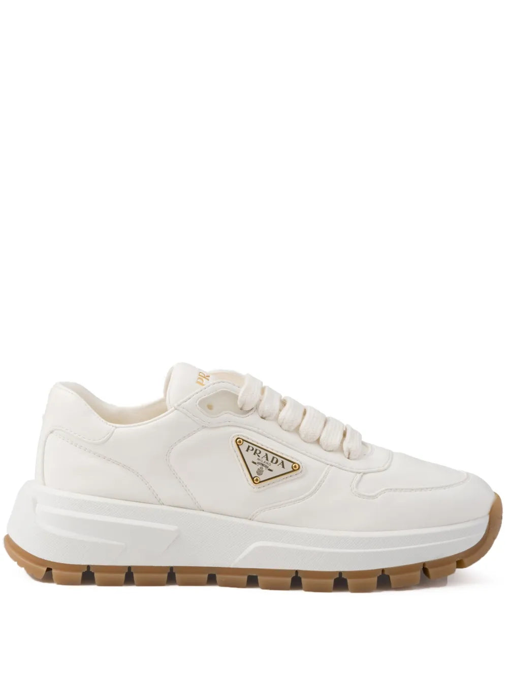 Prada Triangle-Logo Leather