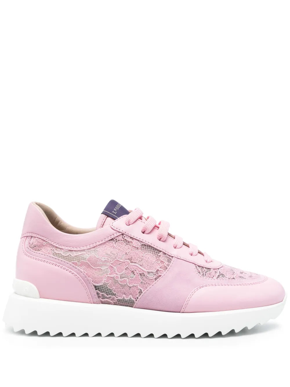Le Silla Floral-Lace Leather
