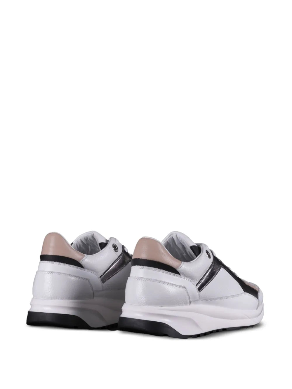 Moorer Metallic-Effect Panels Leather Low-Top