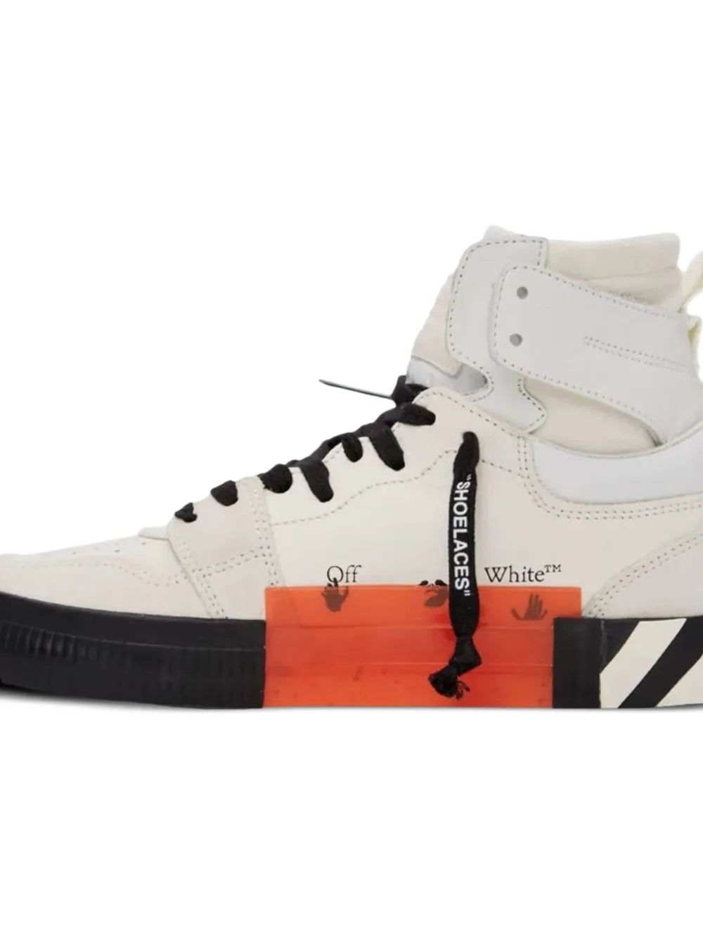 Off-White High Top Vulcanized White/Black Sneakers