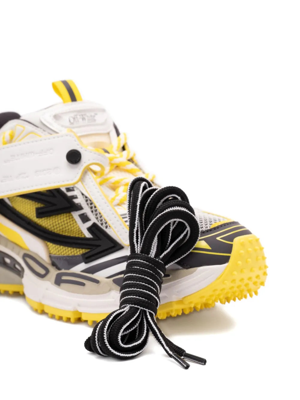Off-White Textured-Sole Lace-Up Sneakers