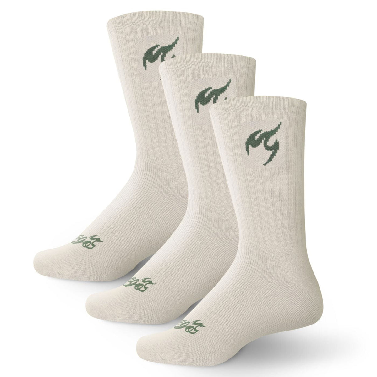 Cushioned Crew Socks | Beige (3-pair)