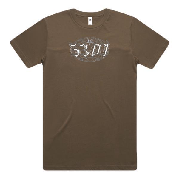 5301 CLT Globe Logo T-Shirt Walnut
