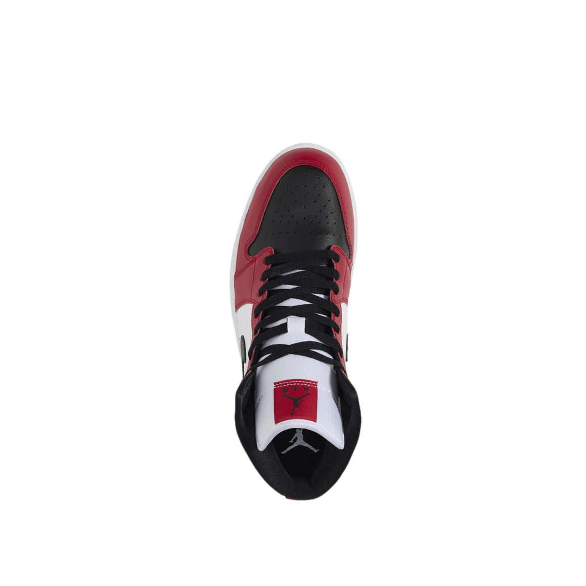 Nike Air Jordan 1 Mid Black / Black - Gym Red  554724-069 Men's