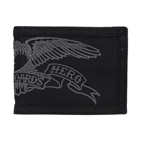 Anti Hero Skateboards Basic Eagle Nylon Wallet Black - Grey