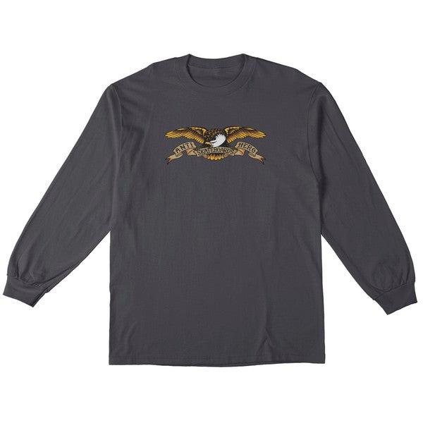 Anti Hero Skateboards Eagle Long Sleeve T-Shirt Charcoal