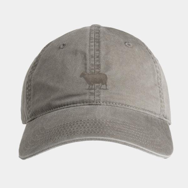 Black Sheep Icon Fill Unstructured Dad Hat Faded Grey