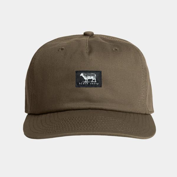 Black Sheep Icon Label 5 Panel Hat Walnut