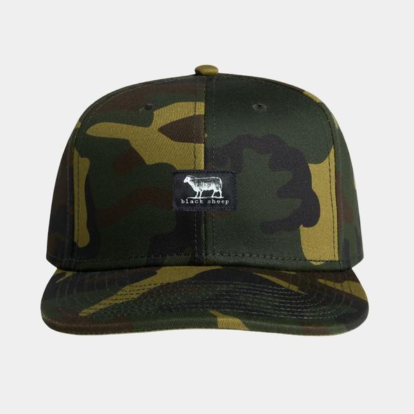 Black Sheep Icon Label Snapback Hat Camo