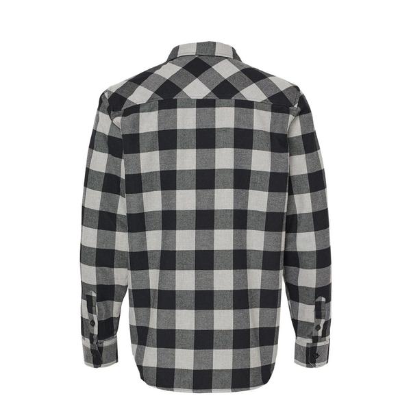 Black Sheep Icon Logo Flannel Shirt Light Grey - Black