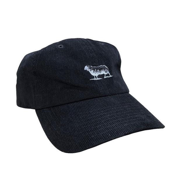 Black Sheep Icon Unstructured Dad Hat Black Corduroy