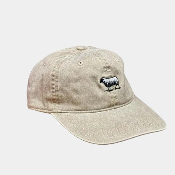 Black Sheep Icon Unstructured Dad Hat Washed Khaki
