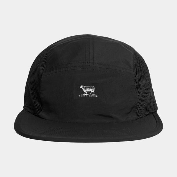 Black Sheep Label Active Nylon 5 Panel Hat Black