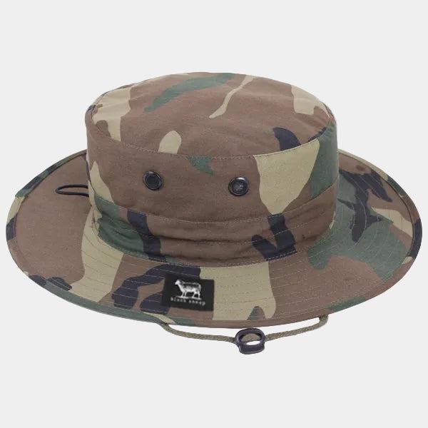 Black Sheep Label Series Adjustable Jungle Hat Woodland Camo