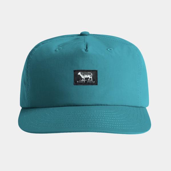 Black Sheep Nylon "Surf Cap" Snapback Hat Charlotte Teal