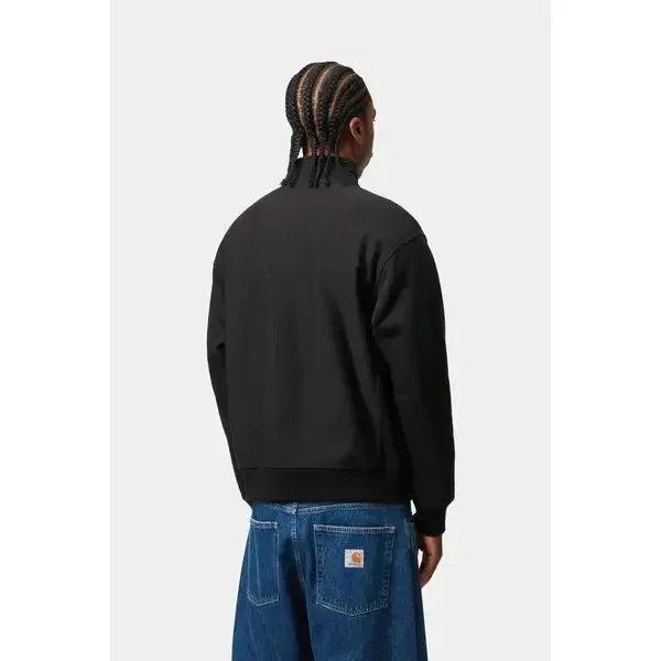 Carhartt WIP Half Zip American Script Sweatshirt Black