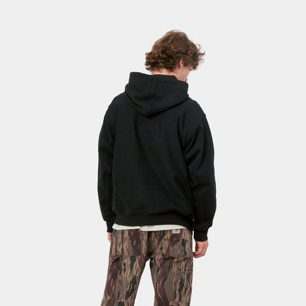 Carhartt WIP Hooded American Script Sweatshirt Black