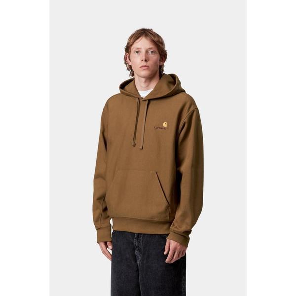 Carhartt WIP Hooded American Script Sweatshirt Hamilton Brown