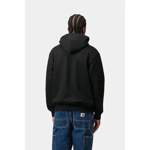 Carhartt WIP Hooded Embroidered Sweatshirt Black - White