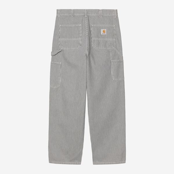 Carhartt WIP Mercer Stripe Single Knee Pant Graphite - Wax Stone Washed