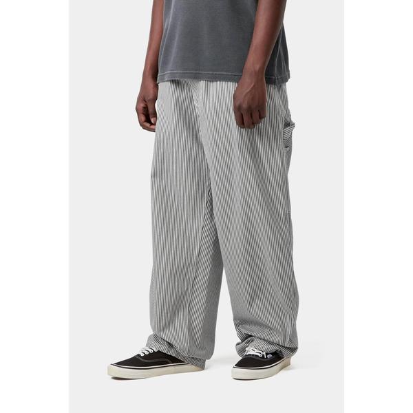 Carhartt WIP Mercer Stripe Single Knee Pant Graphite - Wax Stone Washed