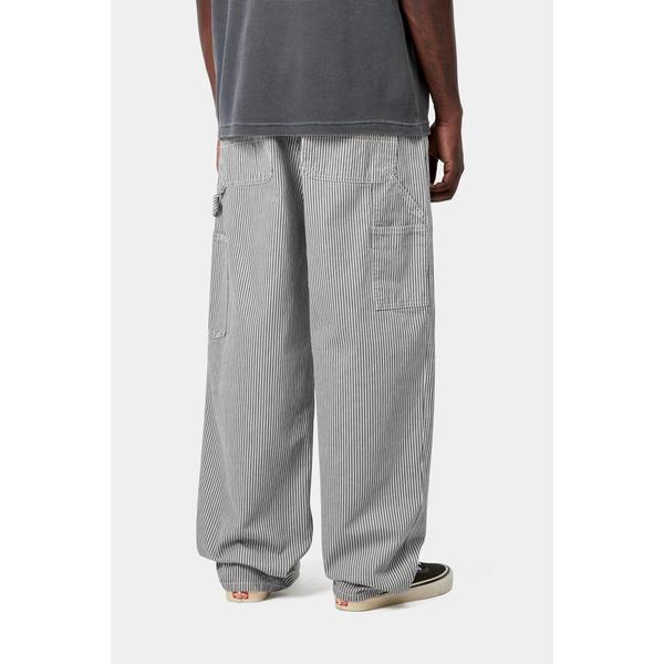 Carhartt WIP Mercer Stripe Single Knee Pant Graphite - Wax Stone Washed