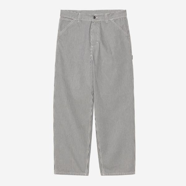 Carhartt WIP Mercer Stripe Single Knee Pant Graphite - Wax Stone Washed