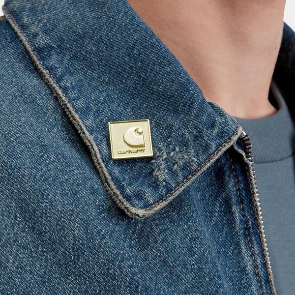 Carhartt WIP Square Label Pin Gold