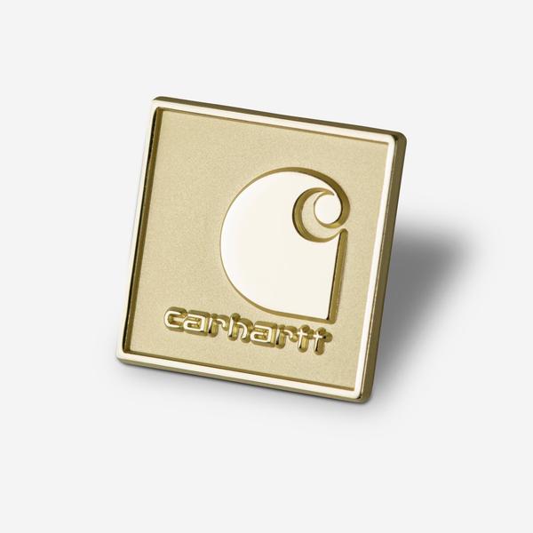 Carhartt WIP Square Label Pin Gold
