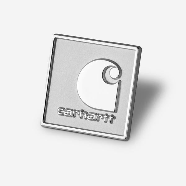 Carhartt WIP Square Label Pin Silver