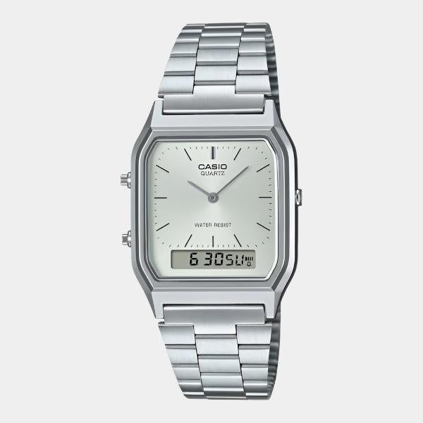 Casio Analog - Digital Vintage Watch AQ230A-7AVT Silver