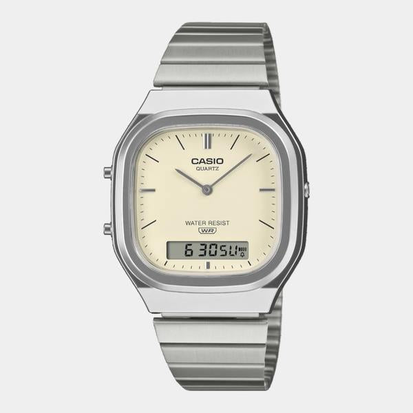 Casio Analog - Digital Vintage Watch AQ240E-7A2 Silver - Cream