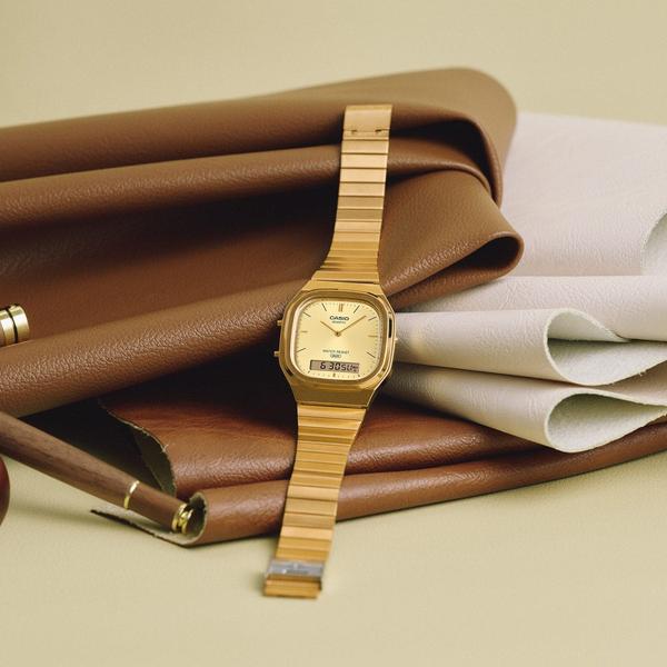 Casio Analog - Digital Vintage Watch AQ240E-9A Gold