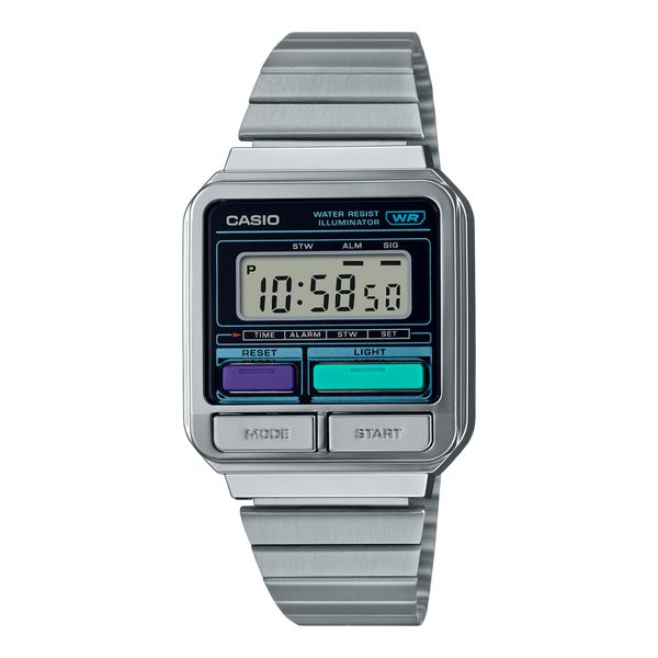 Casio Digital Vintage Watch A120WE-1AVT Silver