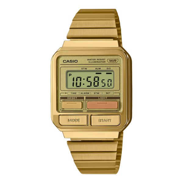 Casio Digital Vintage Watch A120WEB-9AVT Gold