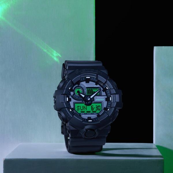 Casio G-Shock Analog-Digital Watch GA700BEG-1A Black - Green