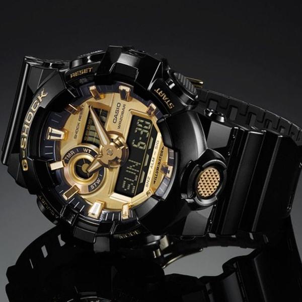Casio G-Shock Analog-Digital Watch GA710GB-1A Black - Gold